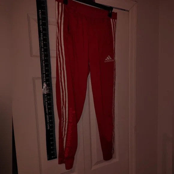 Adidas Ladies Rip Away Tare Away Joggers Classic Rare New Red Track Pants - Picture 7 of 7